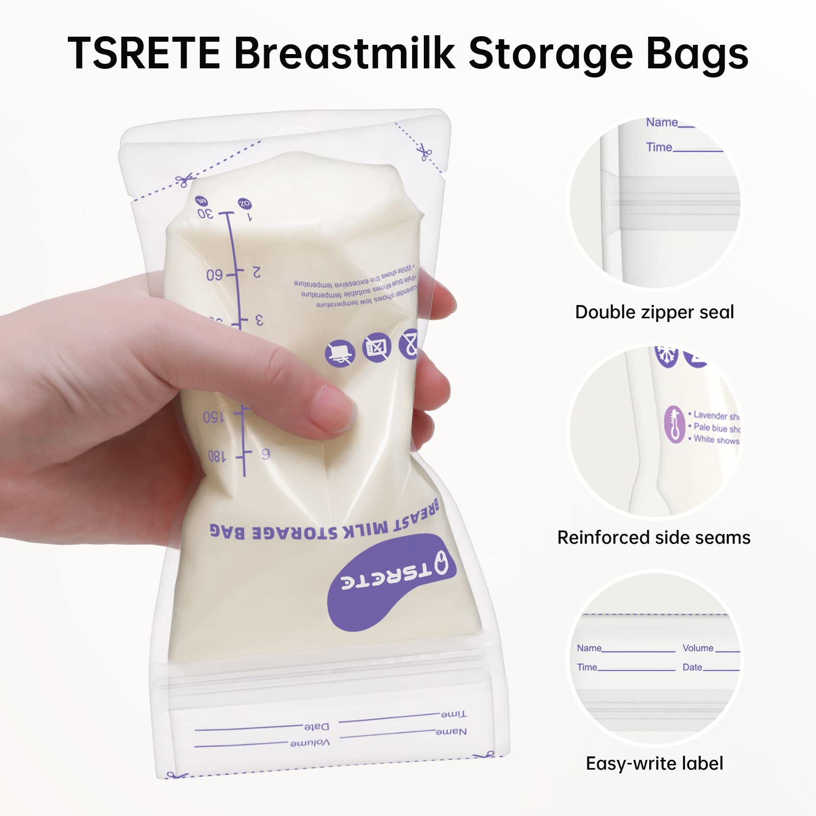 TSRETE Breastmilk Storage Bags