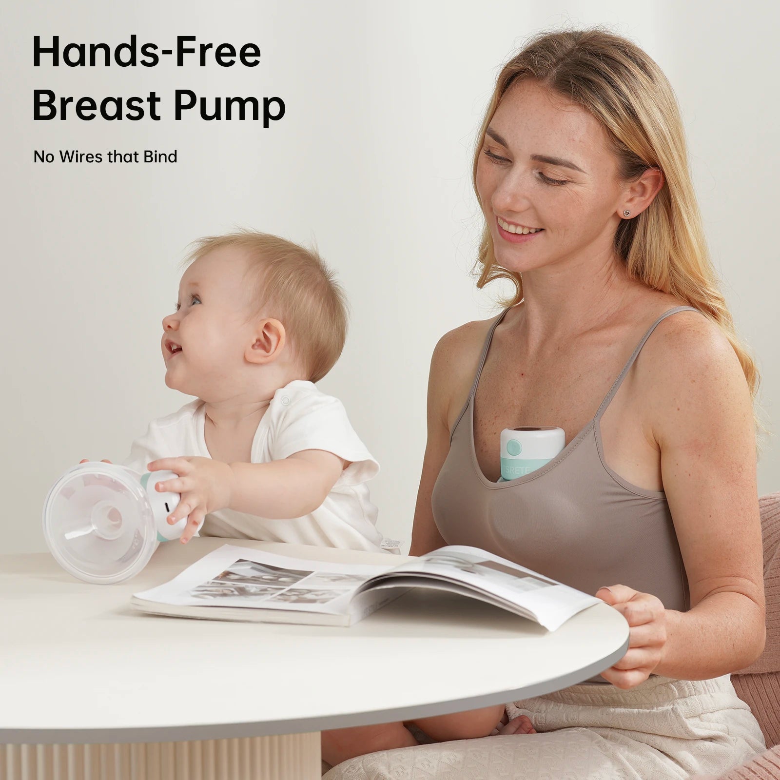 Momcozy S12 Pinky Pro Hands Free Breast Pump, Electric Wearable